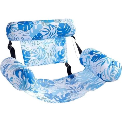 Fauteuil flottant gonflable pour piscine - Matière PVC polyester - Taille adulte - Dimensions : 86 x 40 x 61 cm - 1 pièce (1/5)