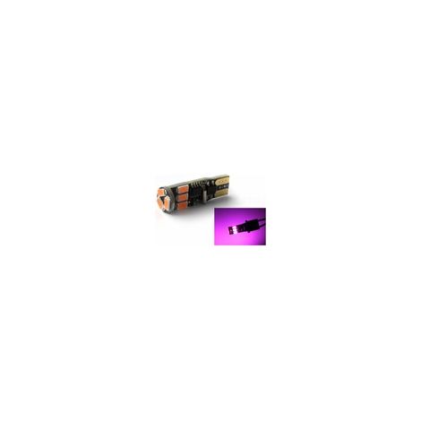 Ampoule 9 LED SMD ROSE - W5W - Strobo 12V Ampoule Flash LED T10 (1/5)