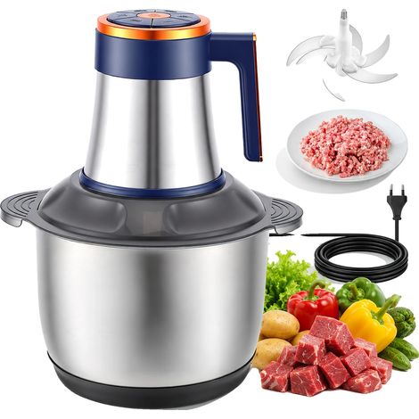 Tritacarne elettrico, acciaio inox 304, potenza 500W, capacità 5L, 5 velocità regolabili, compatibilità versatile (1/5)