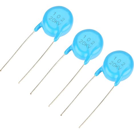 20 Stück 20 kV 1 nF 0,001 µF 1000 pF 102 Hochspannungs-Keramikkondensatoren-Set (1/5)