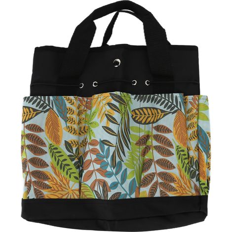Sac de Jardin Imprimé Fleurs Multifonctionnel, Pliable et Léger pour Outils de Jardinage avec Poches (1/5)