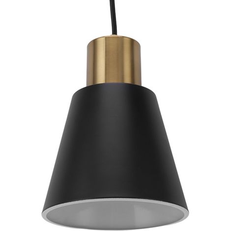 Suspension en métal noir, style industriel, moderne et nordique, compatible avec ampoules E26/E27, 85-265 V. (1/5)
