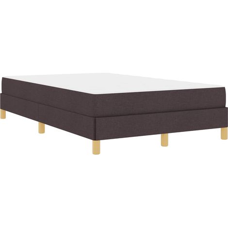 Maison Exclusive - Lit à ressorts avec matelas Marron foncé 120 x 190 cm tissu (1/5)