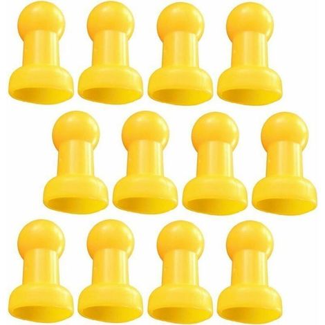 12 x Bouchons de Trampoline Capuchons de Poteau Accessoires de Trampoline 8x5cm Jaune -