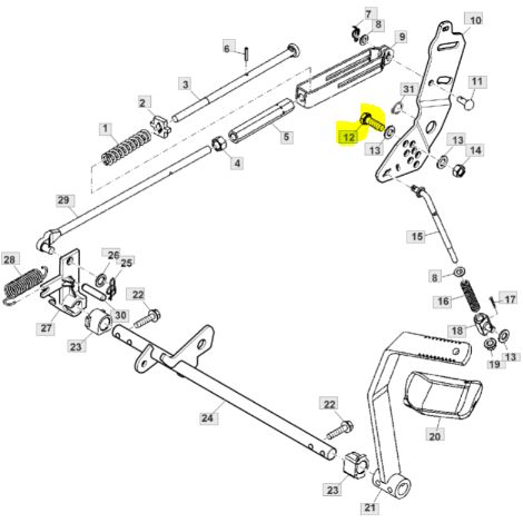 Vis à tête cylindrique John Deere M10X25 (19M7402)