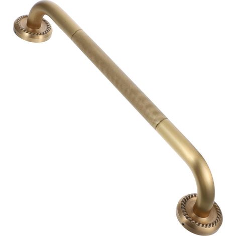 Retro Barre d'appui Sécurité 50cm en Cuivre de Salle de Bain Baignoire Douche WC Mural pour Enfants Femme Enceinte Handicapés Personne Agé (1/5)