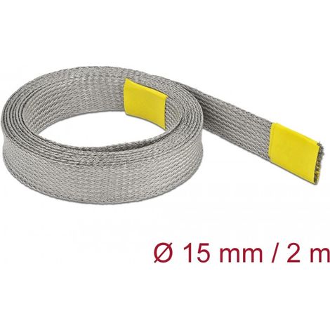 DELOCK TUYAU TRESSÉ POUR BLINDAGE EMV 2 M X 15 MM 20789