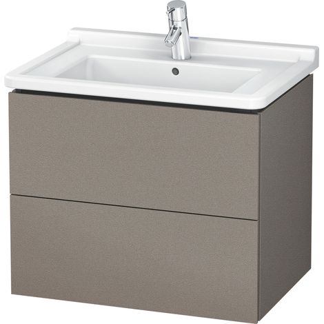 Mobile toilette Duravit L-Cube Vanity a parete, 2 cassetti, 670 mm, per Starck 3, colorazione: Terra Opaco - LC626401414 (1/4)