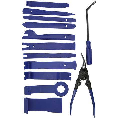 13-teiliges Autoradio-Verkleidungs-Demontage-Werkzeugset, blau, mit Oxford-Stofftasche, Autoreparaturzubehör (1/5)