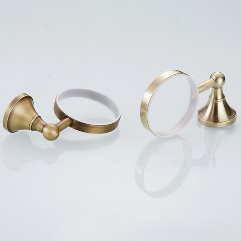Luxuriöses europäisches WC-Bürstenhalter-Set aus antiker Bronze zur Wandmontage – Badezimmeraccessoires aus Messing (1/4)