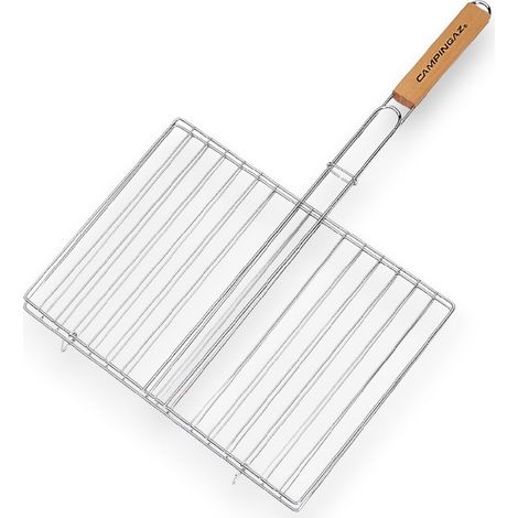 Griglia doppia per barbecue senza piedi ideale per barbecue esterni resistente e facile da pulire ottimale per grigliate perfette (1/3)