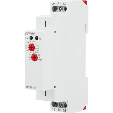Relais Temporisé GRT8B1, Relais à Retardement 220V AC, Montage sur Rail DIN