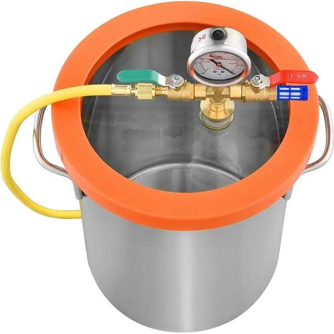 Chambre à vide, acier inoxydable, capacité de 19 litres, vert armée (1/2)
