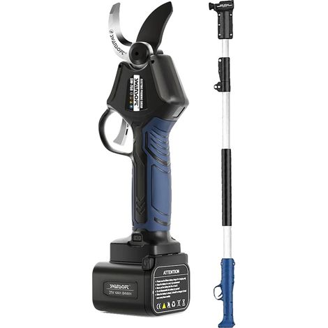 Podadora eléctrica, motor sin escobillas, batería de larga duración, con mástil de 250 cm, dos baterías. (1/2)