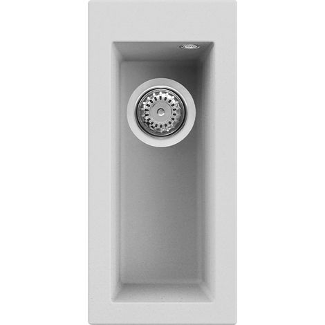 Lavello Elleci Incasso 1 vasca 23x50 Quadra 50 Granitek Bianco LGQ05068 (1/6)