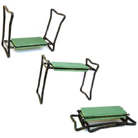 Garden Kneeler & Seat Folding Gardening Stool Seating and Foam Pad Bench 2in1 Portable Folding Gardener Knee Protector with Handles Outdoor Indoor