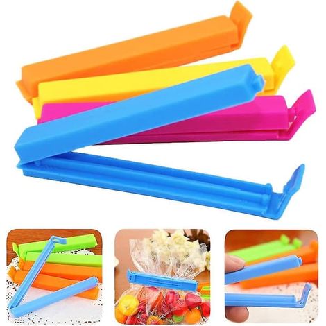 50pcs Snacks Plastic Bag Clips Clamp Bag Closure Sealing Bag Clips Food Closure Clips (1/4)