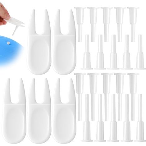 Plug De Remplacement Pour Ballon De Yoga - 10 Longs + 10 Courts + 5 Extracteurs - Kit De Réparation Pour Ballon D Exercice Et De Pilates - 25 Pièces (1/5)