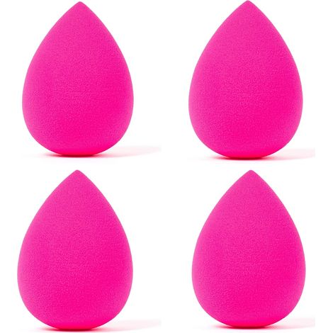 Sponge À Maquillage - Éponge En Forme D'Œuf Pour Fond De Teint - Usage Humide Ou Sec - 2 Pièces