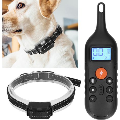 Collier de dressage pour chien télécommandé à micro-perforation, collier de choc électrique, outil de dressage, étanche, rechargeable, accessoire pour chien, anti-aboiements. (1/5)
