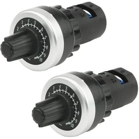 Lot de 2 potentiomètres rotatifs à vitesse variable LA42DWQ-22 22 mm 5 kΩ (1/4)
