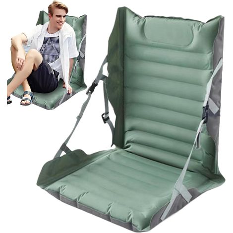 Coussin de siège gonflable - siège pliable avec dossier - Siège de sol (1/5)