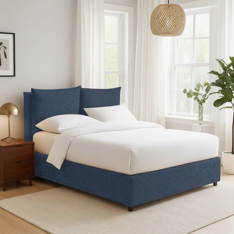 Letto Singolo Todmorden, Sfoderabile, Contenitore Made in Italy, blu (1/5)