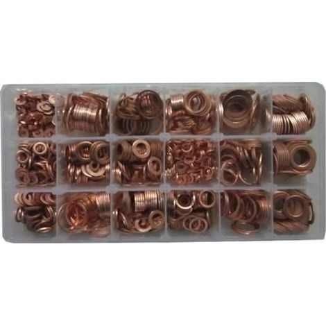 Estuche de arandelas 18 COBRE 900 PIEZAS JBM