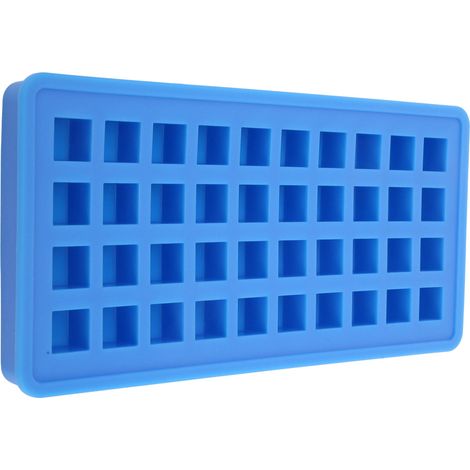 Silikon-Eiswürfelform mit 40 Gittern, quadratisch, für DIY-Küchenzubehör, Himmelblau (1/5)