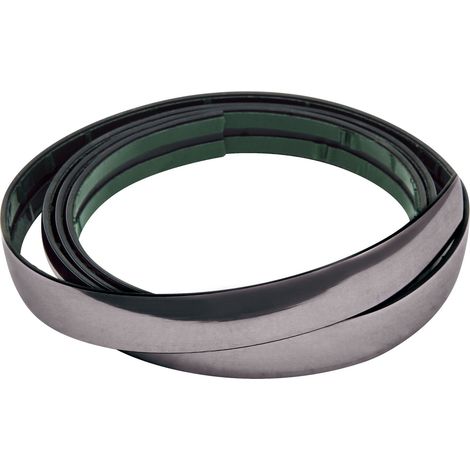 Profilo adesivo cromato nero - 4 m - 39 mm