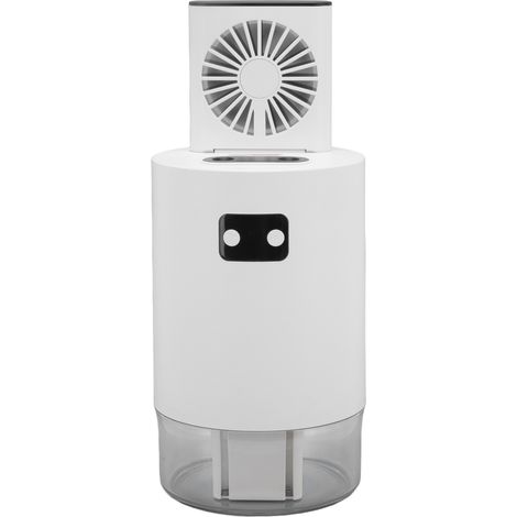 2-in-1 Luftbefeuchter-Ventilator, 1000-ml-Wassertank, USB-Ladefunktion, 3-stufiger Ventilator, doppelte Vernebelungsfunktion und Fernbedienung. (1/5)