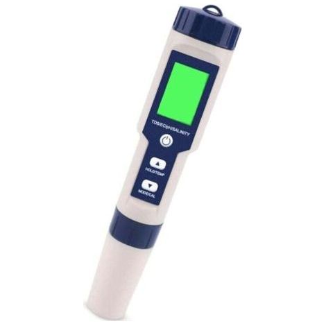 Electronic 5 in 1 PH Meter Tester, Measures pH, TDS, EC Salinity and Temperature, Water Quality Tester, LCD Display and Reading Accuracy, for Drinking Water, Aquariums, Swimming Pools, etc. (1/4)