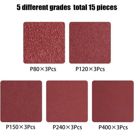 Bandes abrasives 75x533 mm grains mixtes 80 à 400 oxyde d'aluminium pour ponçage bois, métal et peinture accessoires (1/5)