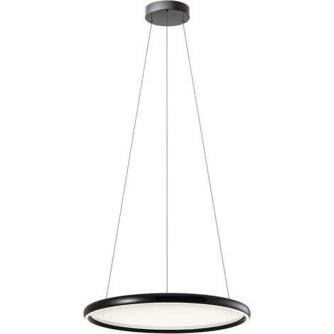 Lampadario moderno redo group vance small led 70w cct dimmerabile telecomando, finitura metallo nero (1/5)