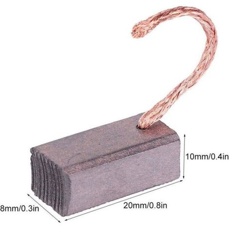 Balais De Charbon - 8x10x20 mm - Pour Moteur À Courant Continu De Véhicule Électrique - 100 Pièces