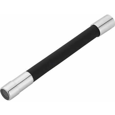 Rallonge de robinet rotative à 360° 30 cm - Noir (1/3)