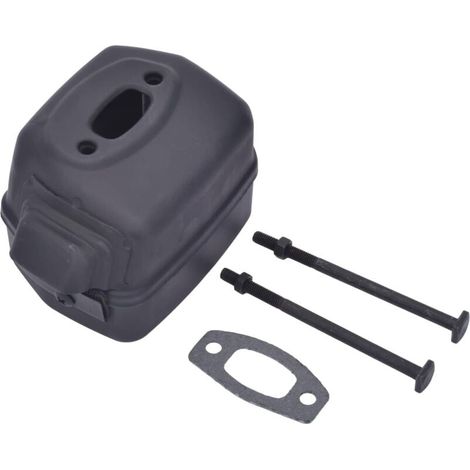 Silencieux d’échappement avec boulon et joint pour tronçonneuse – Compatible avec modèles Husqvarna 50, 51, 55