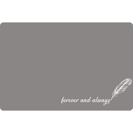 Tapis de Bain Antidérapant Absorbant Tapis Salle de Bain Diatomite Microfibre Tapis de Bain Doux Séchage Rapide Gris 40×60cm Gris Plumes (1/3)