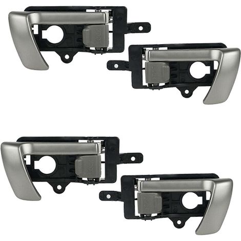 Poignées de porte intérieures gauche et droite (4 pièces) pour Hyundai Santa Fe 2007-2012 avec bouton gris 82610-2B010 82620-2B010 (1/5)