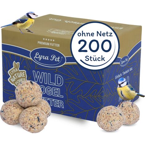 200 Stk. Lyra Pet® Premium Meisenknödel ohne Netz à 85 g