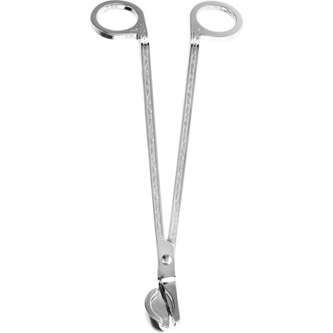Pince à mèche en acier inoxydable semi-circulaire pour bougies (argent) (1/5)