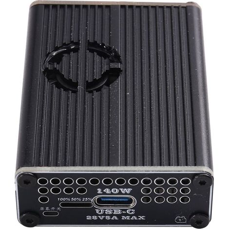 Cargador rápido bidireccional PD3.1 de 140 W con USB 2S tipo C y ventilador para baterías LiFePO4/Li-Ion - PD3.1/QC4+/DRP Negro (1/2)
