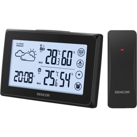 Sencor SWS 2850 Wetterstation schwarz kompakt elegant (1/5)