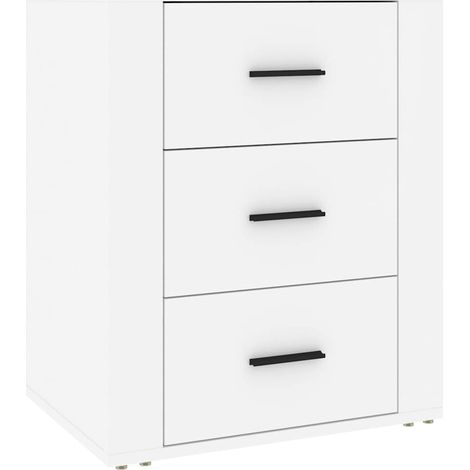 Maison Exclusive - Comodino Bianco 50x36x60 cm in Legno Ingegnerizzato