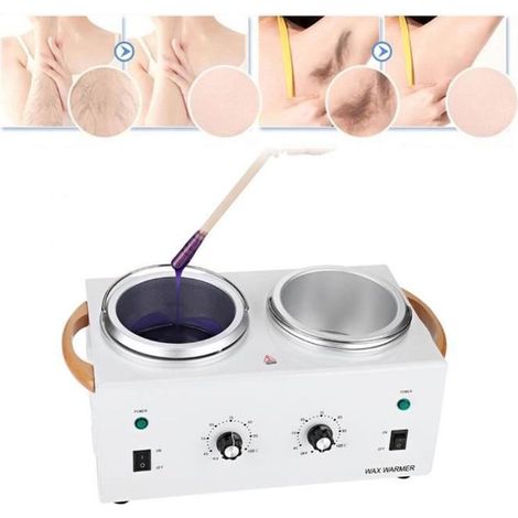 Cire Réchauffeur Salon Spa Double Pot Dépilatoire Épilation À La Chaleur Machine 220 V - Aizhiyuan FR