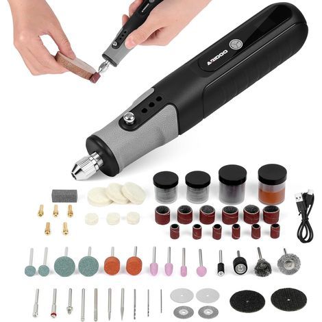Flintronic Outil multi-usage, Outil Rotatif Multifonction Sans Fil avec 138 Accessoires Vitesse Variable 5000-25000 tr/min pour Découper, Poncer, Percer, Nettoyer, Sculpter, Polir, Graver, Meuler