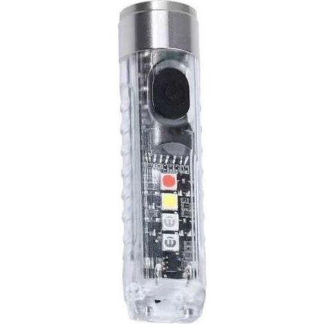 Mini lampe de poche LED portable 400 lumens – 11 modes lumineux, rechargeable par USB, avec alerte lumineuse – Une lampe de poche polyvalente pour la marche, la recherche et la randonnée. (1/4)