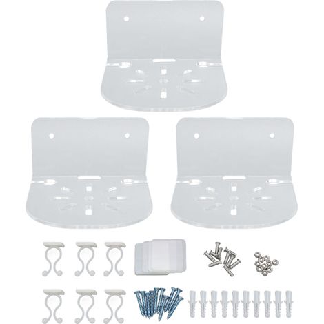 Étagère murale flottante petite en acrylique transparente support fixé au mur pour caméra de surveillance enceinte moniteur bébé (1/5)