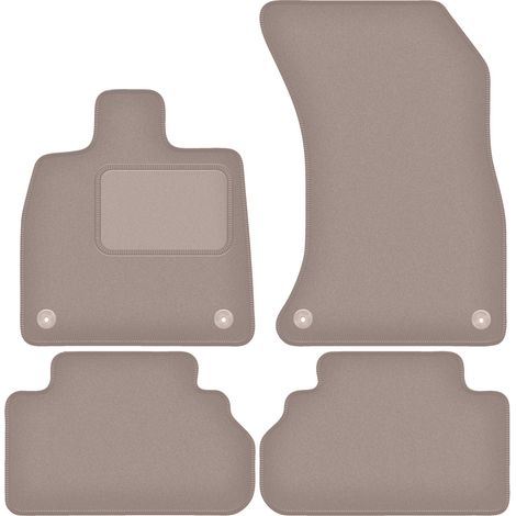 Alfombrillas de terciopelo para coche: Audi Q5 FYT Sportback H铆brido Enchufable (2021-2022) beige (1/5)