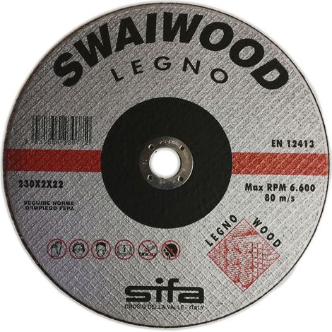 Sifa 115x1,6x22mm disco abrasivo per taglio legno